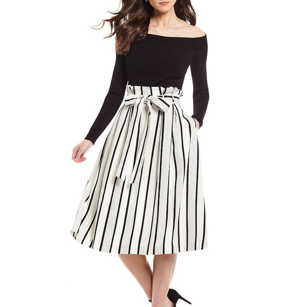 Mid-Length – Womens Antonio Melani Centro Striped